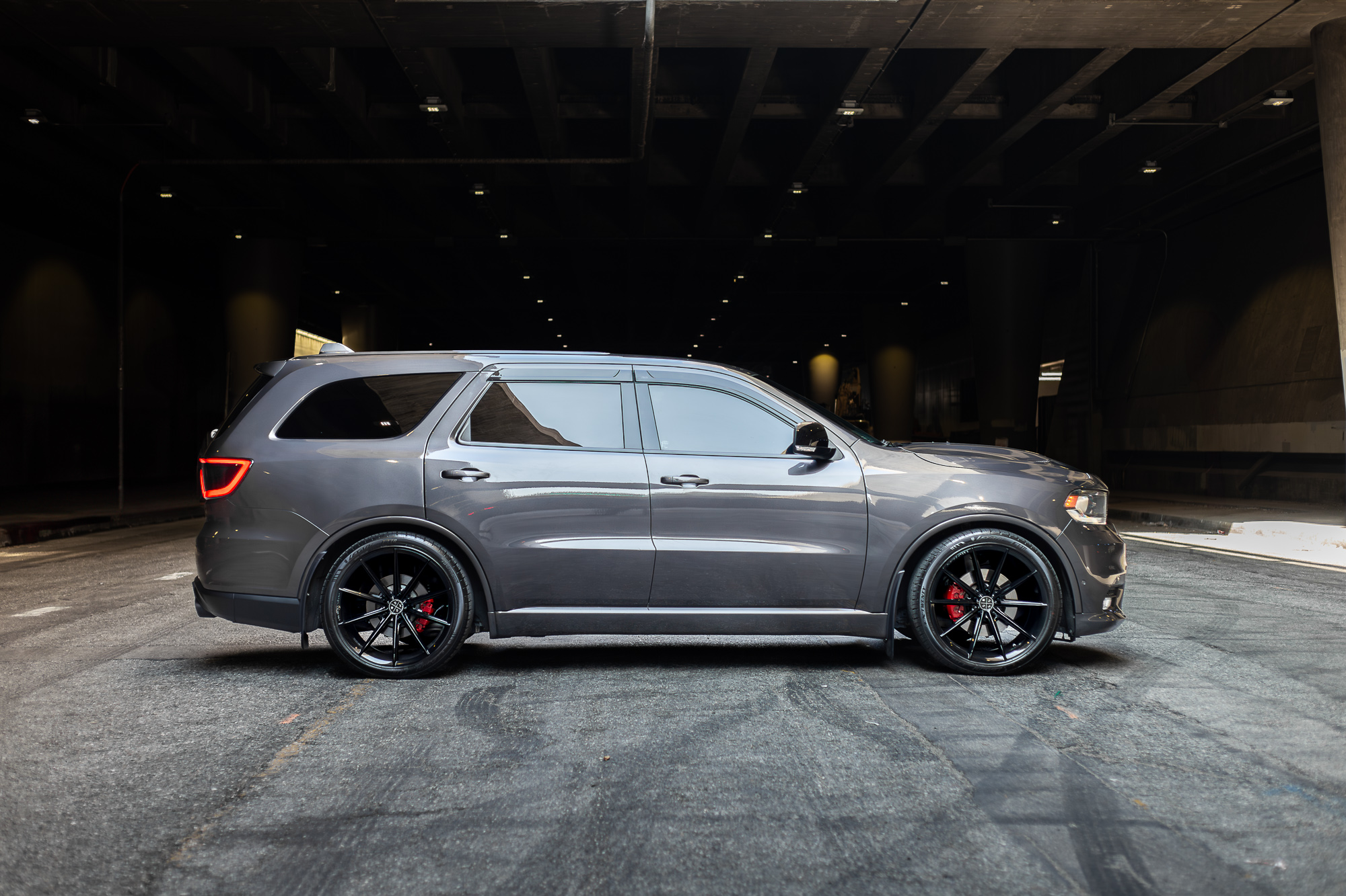 A 2018 Dodge Durango RT on Blaque Diamond BD-11 Gloss Black Wheels