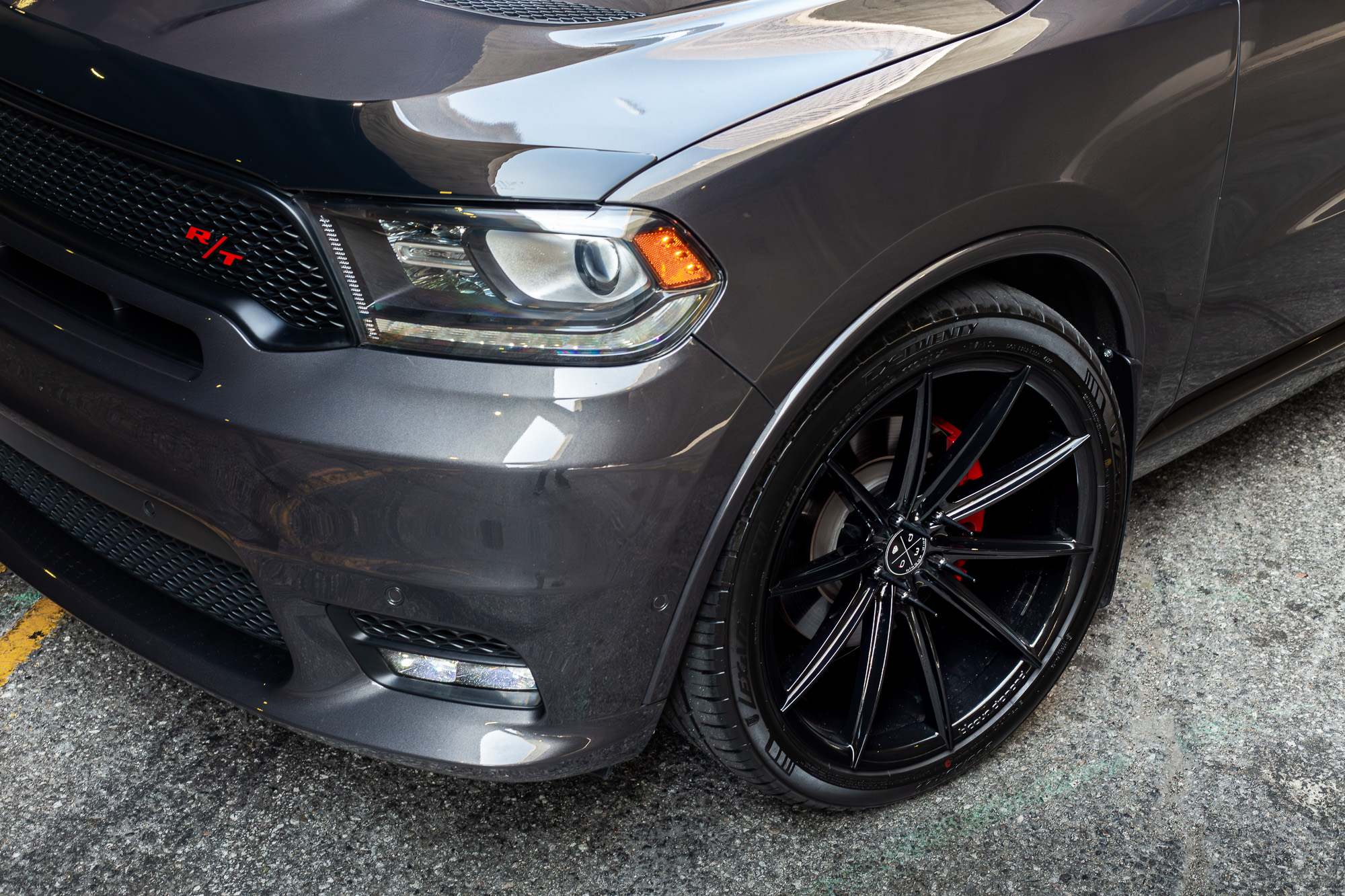 A 2018 Dodge Durango RT on Blaque Diamond BD-11 Gloss Black Wheels
