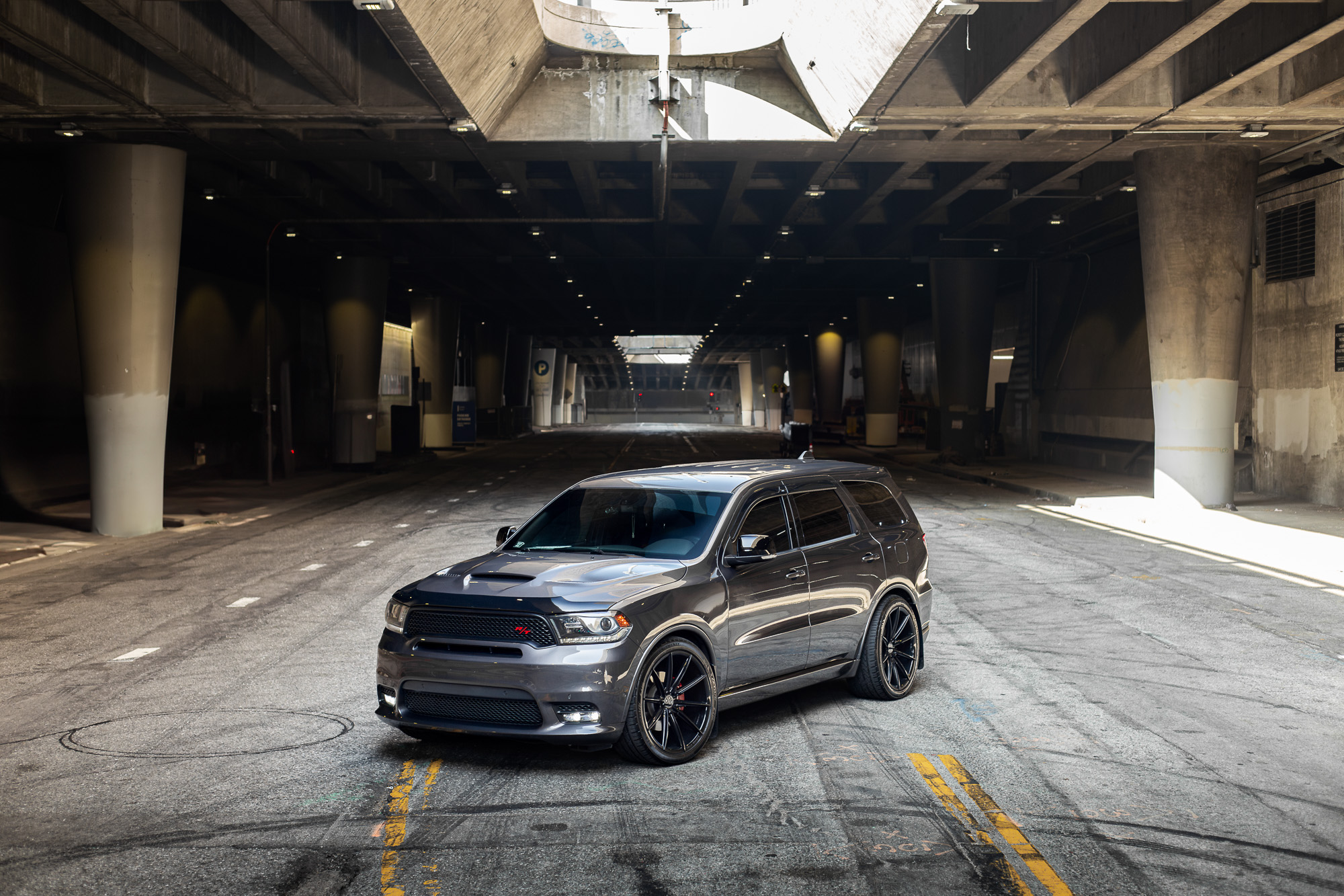 A 2018 Dodge Durango RT on Blaque Diamond BD-11 Gloss Black Wheels