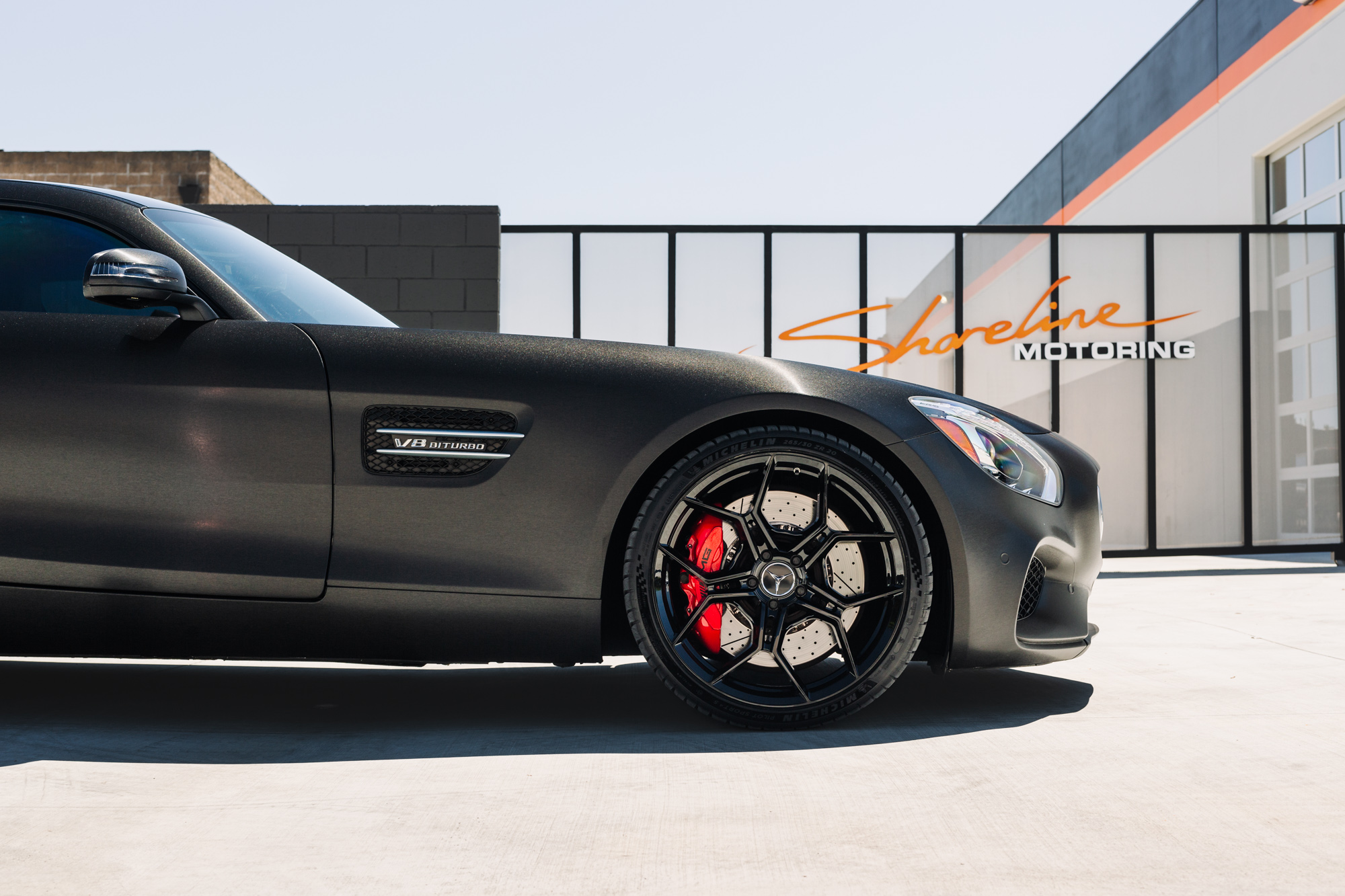 2016 Mercedes-Benz AMG GT S in Brushed Black on Blaque Diamond BD-F25 Wheels in Gloss Black