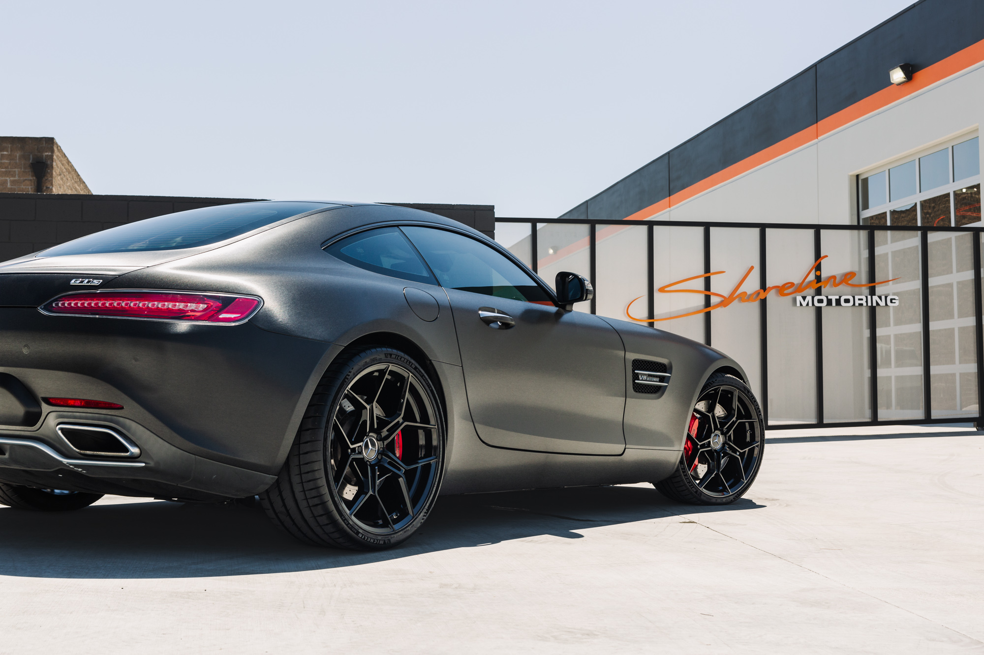 2016 Mercedes-Benz AMG GT S in Brushed Black on Blaque Diamond BD-F25 Wheels in Gloss Black