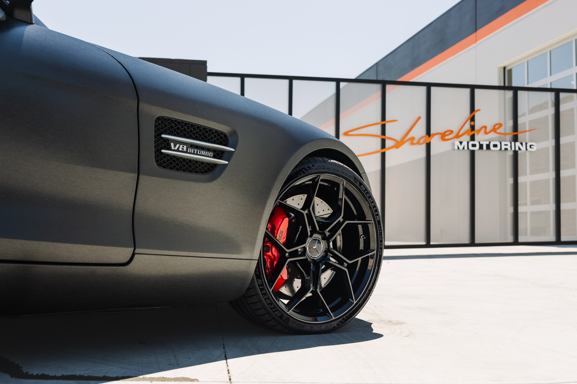 2016 Mercedes-Benz AMG GT S in Brushed Black on Blaque Diamond BD-F25 Wheels in Gloss Black