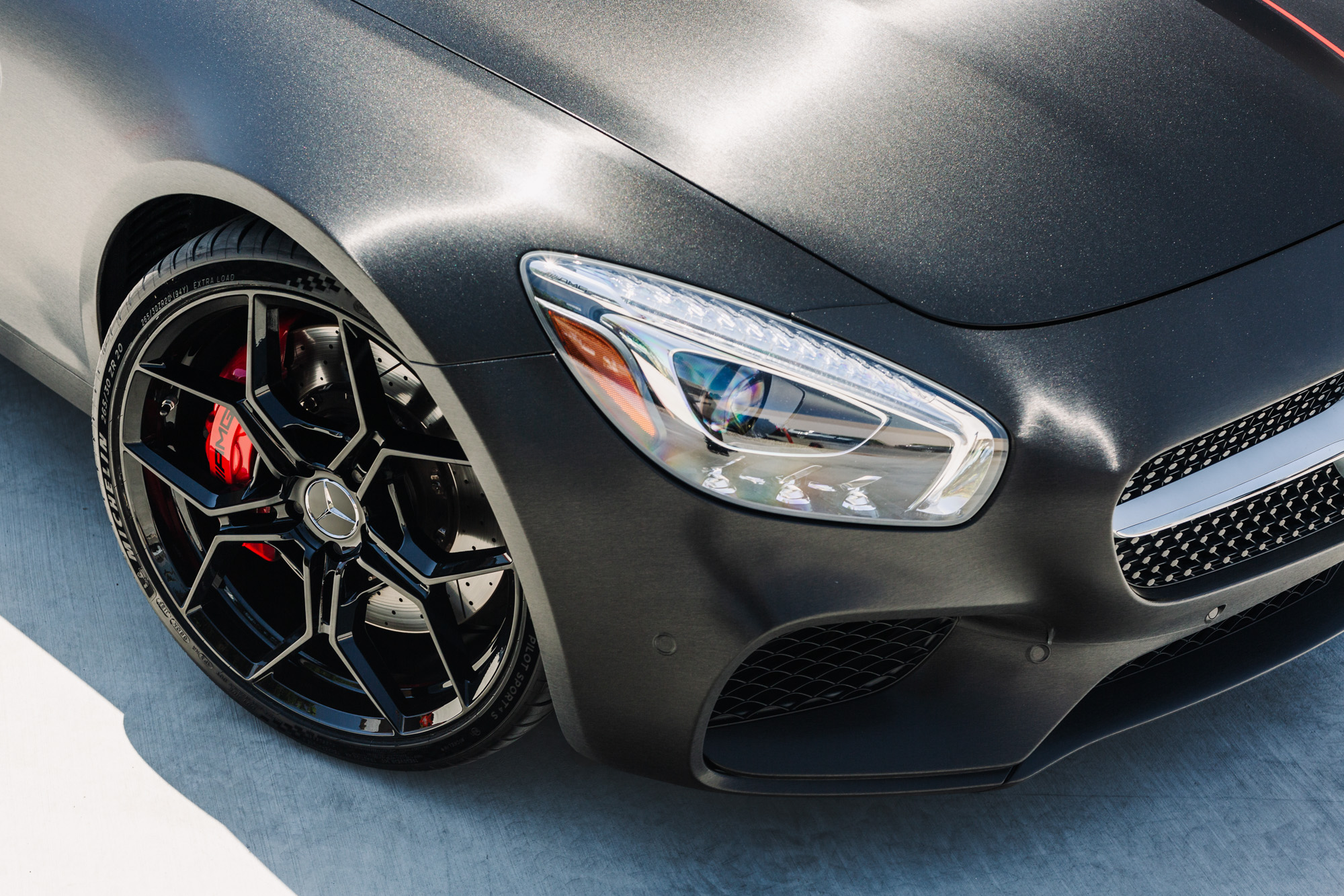 2016 Mercedes-Benz AMG GT S in Brushed Black on Blaque Diamond BD-F25 Wheels in Gloss Black