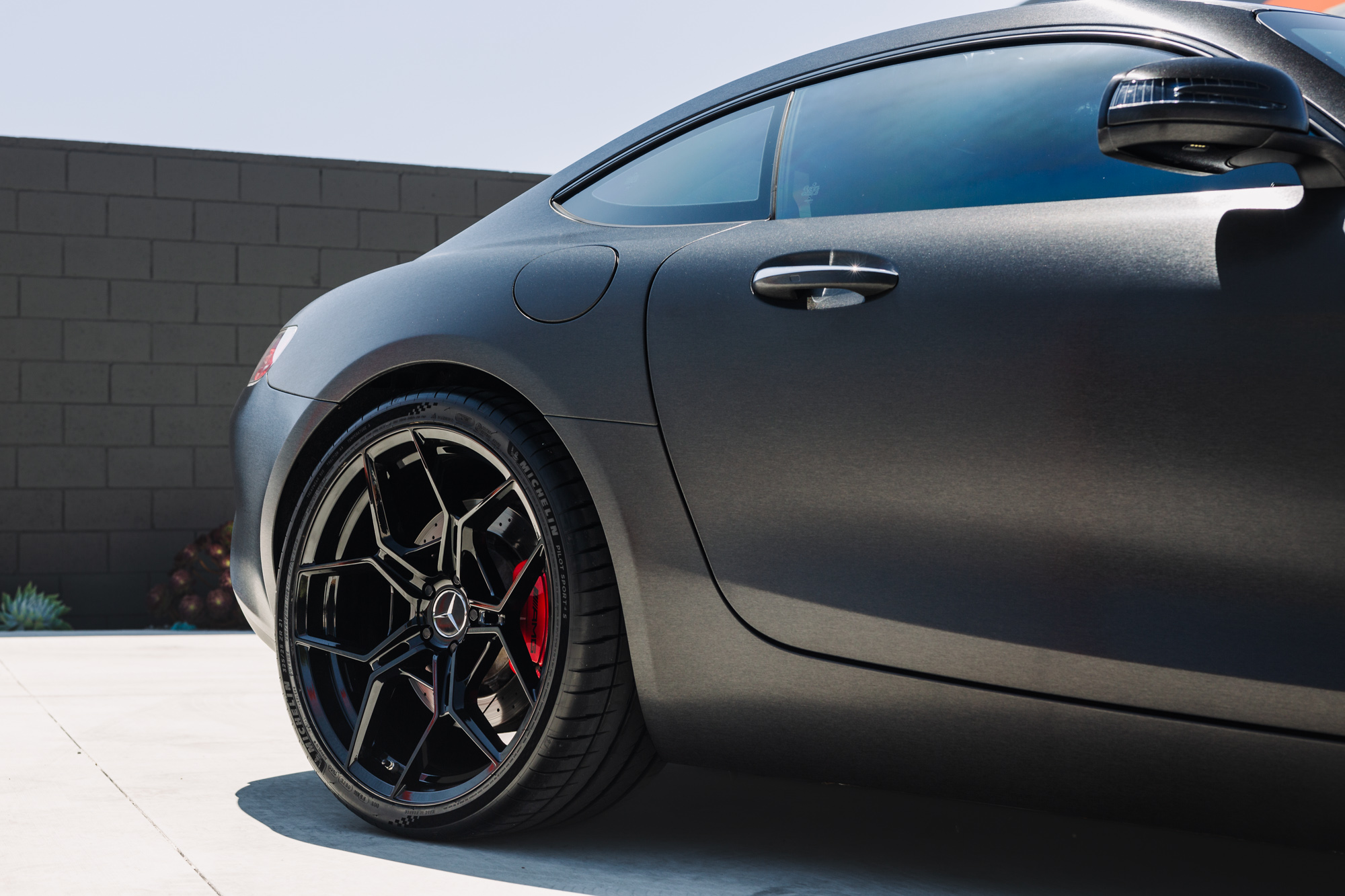 2016 Mercedes-Benz AMG GT S in Brushed Black on Blaque Diamond BD-F25 Wheels in Gloss Black