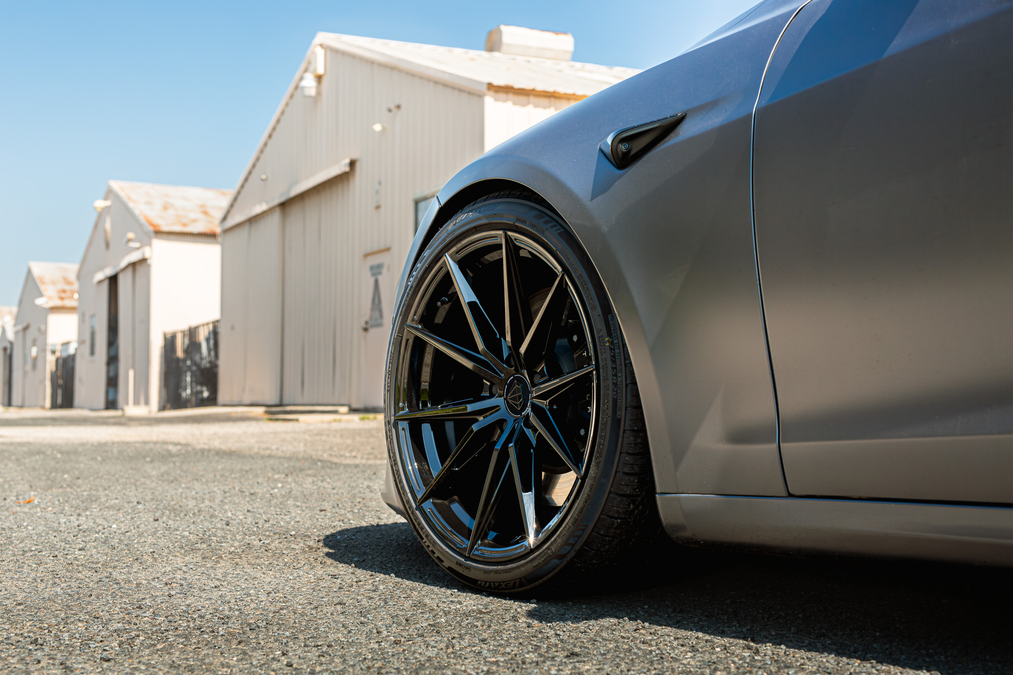 2022 Tesla Model S Plaid with Blaque Diamond BD-F29 Gloss Black Wheels