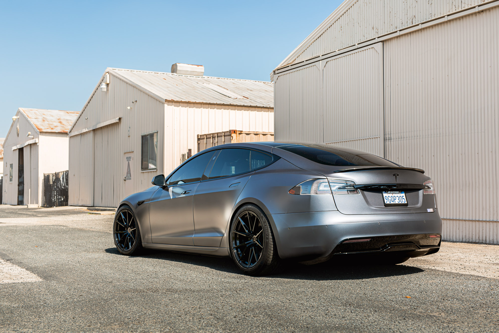 2022 Tesla Model S Plaid with Blaque Diamond BD-F29 Gloss Black Wheels