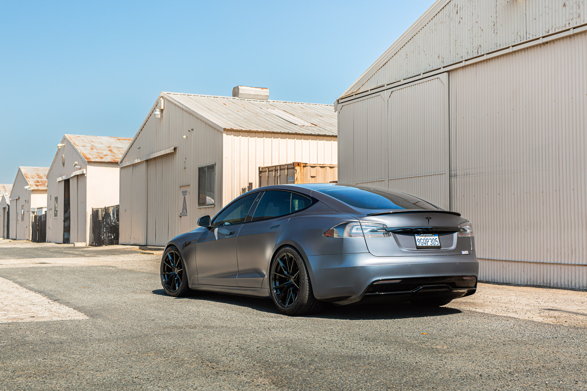 2022 Tesla Model S Plaid with Blaque Diamond BD-F29 Gloss Black Wheels