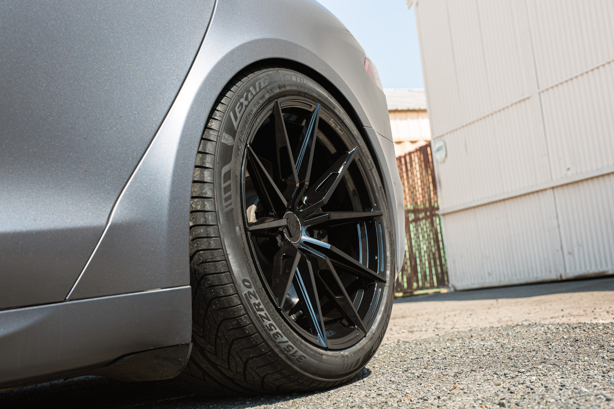 2022 Tesla Model S Plaid with Blaque Diamond BD-F29 Gloss Black Wheels