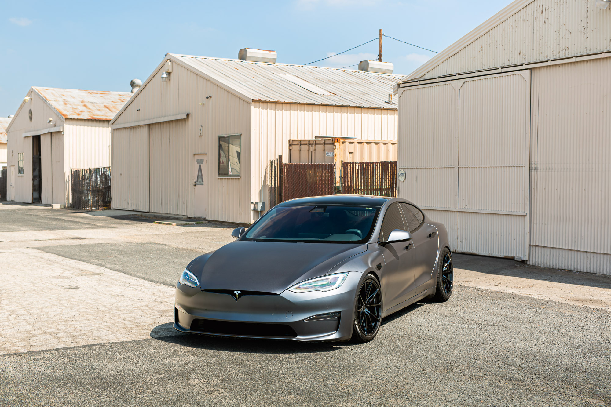 2022 Tesla Model S Plaid with Blaque Diamond BD-F29 Gloss Black Wheels