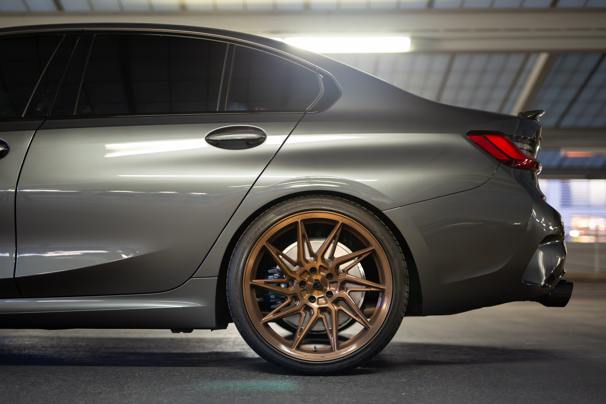 A 2020 BMW M340i on Brushed Bronze Blaque Diamond BD-F25 Wheels