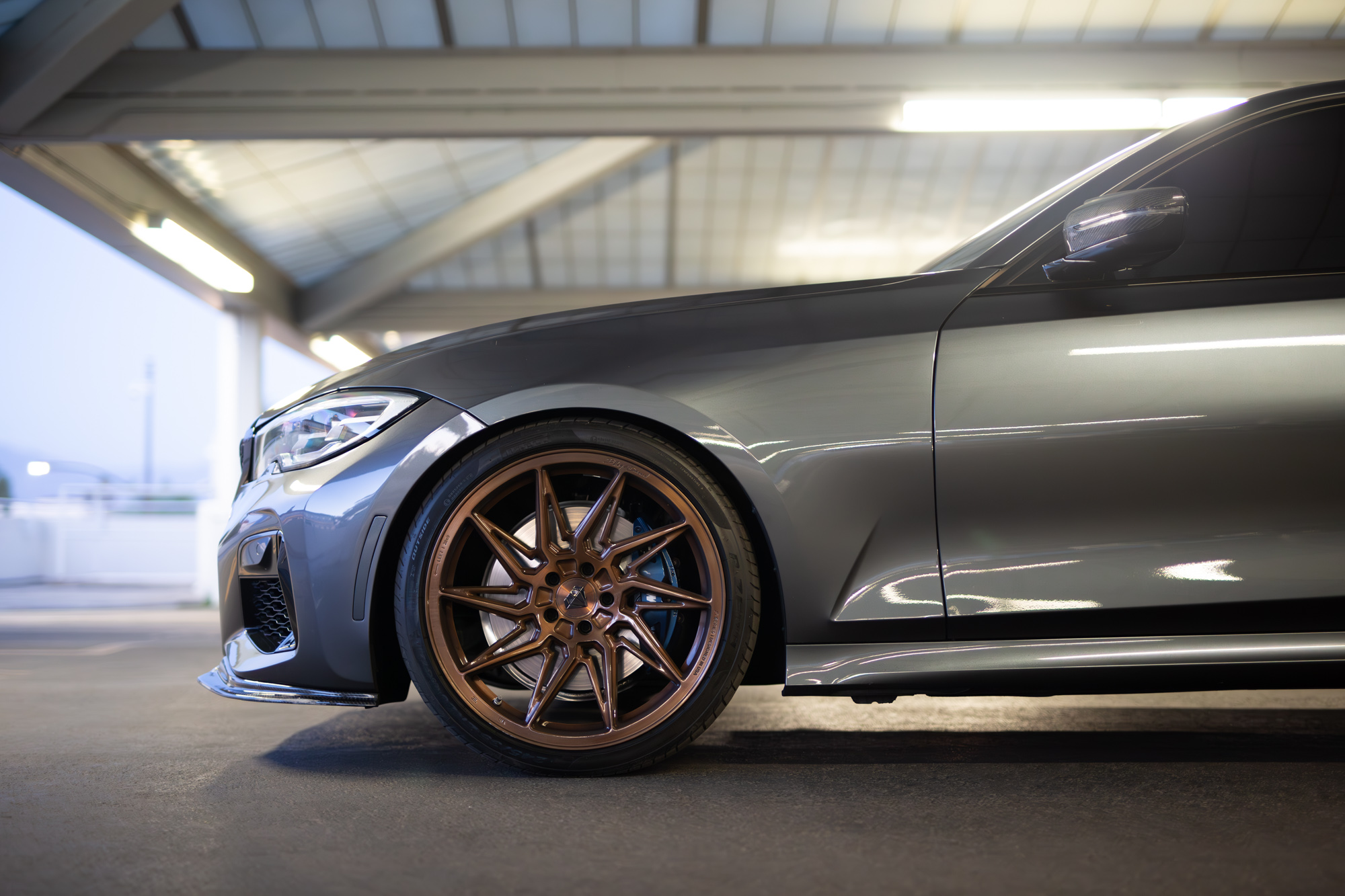 A 2020 BMW M340i on Brushed Bronze Blaque Diamond BD-F25 Wheels