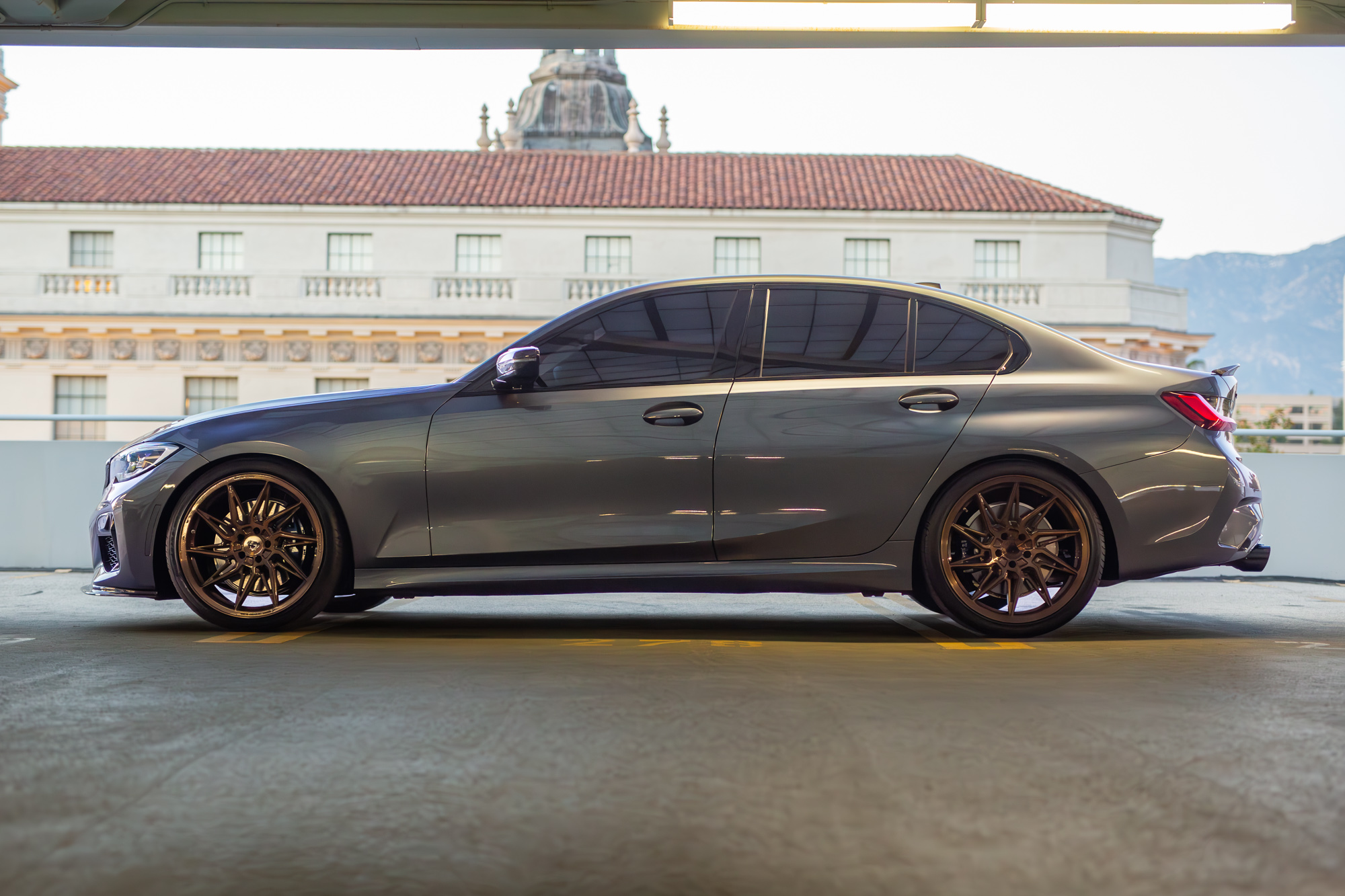 A 2020 BMW M340i on Brushed Bronze Blaque Diamond BD-F25 Wheels