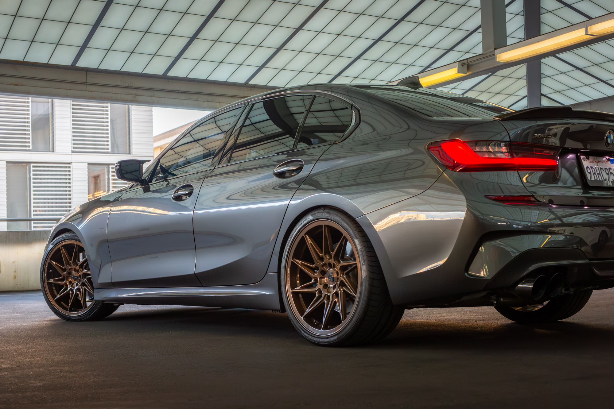 A 2020 BMW M340i on Brushed Bronze Blaque Diamond BD-F25 Wheels