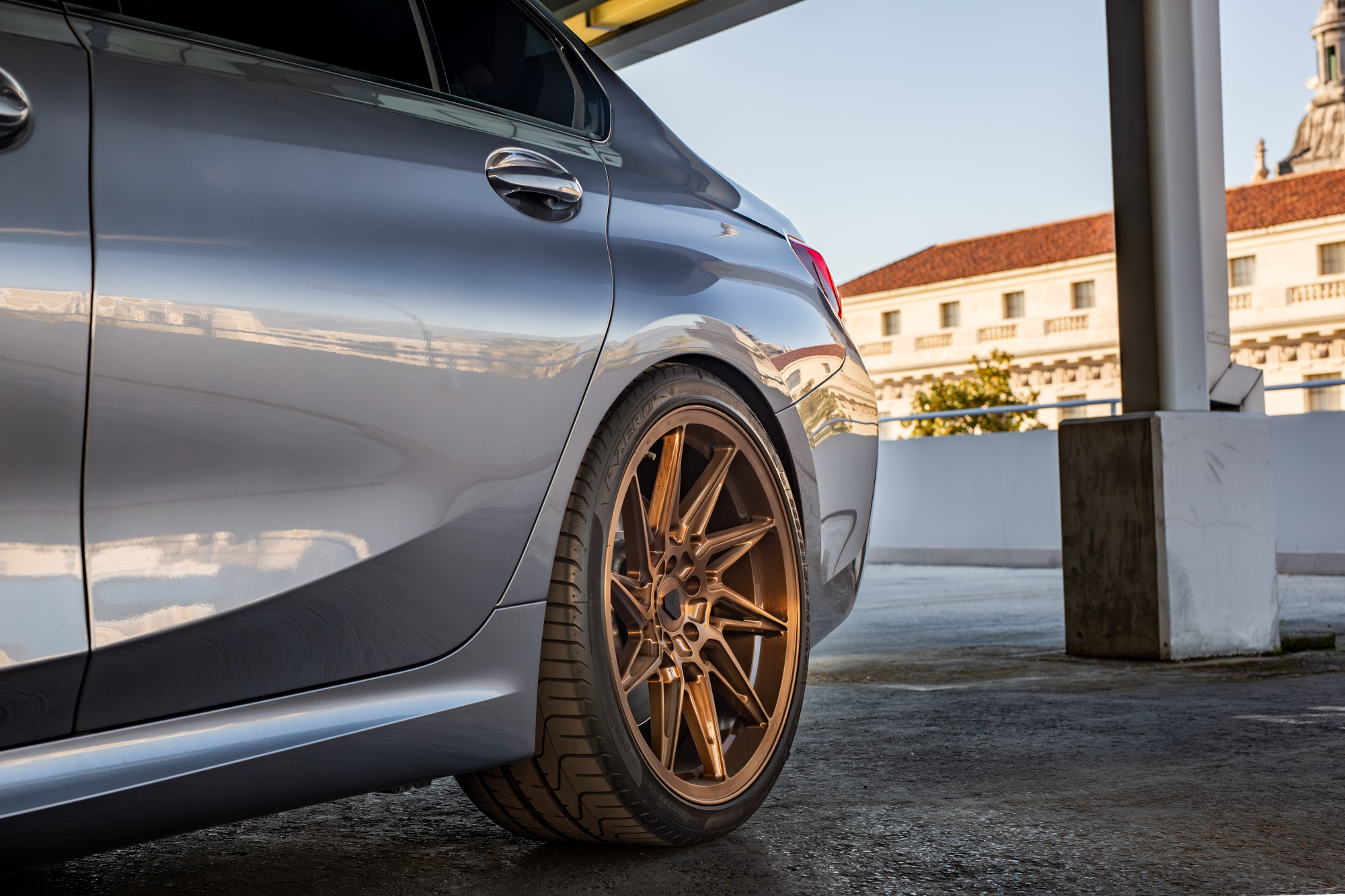 A 2020 BMW M340i on Brushed Bronze Blaque Diamond BD-F25 Wheels