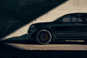 A Jeep Trackhawk on Blaque Diamond BD-11 Gloss Black Wheels