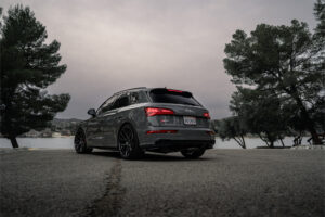 2019 Audi SQ5 on Blaque Diamond F18 Gloss Black wheels.