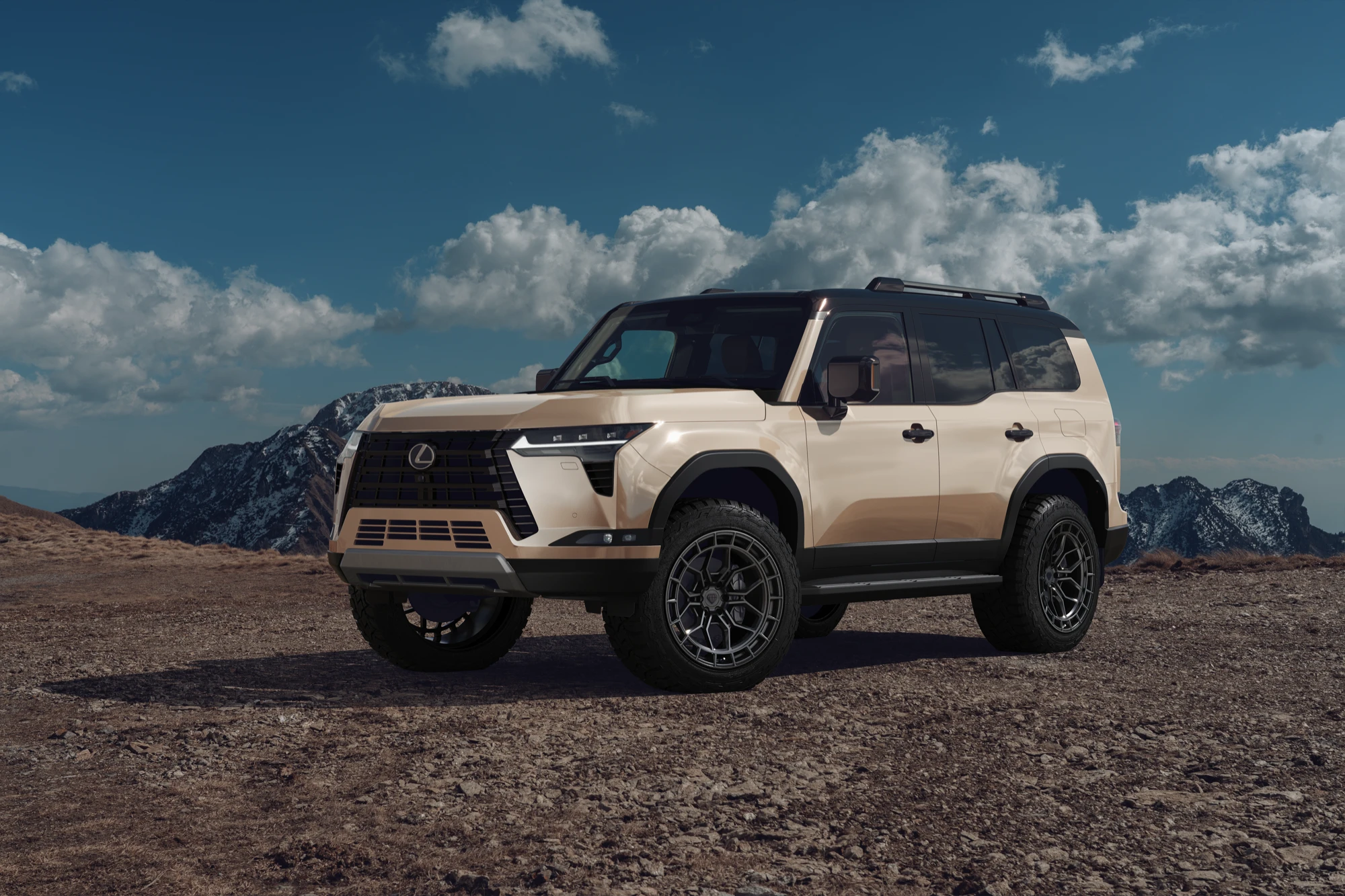 2025 Lexus GX550 with 22x10 BD-FRX25-6 Satin Black