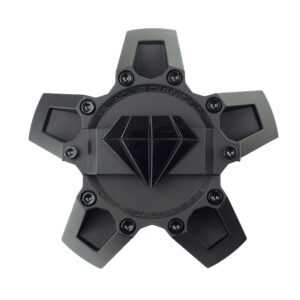 BD-O102 Off-Road Series Raised 3D Diamond Textured Black Center Cap (5 LUG)